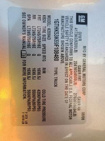 Photo 10 from auction – 2009 GMC SIERRA K25 with VIN 1GTHK53K69F108480