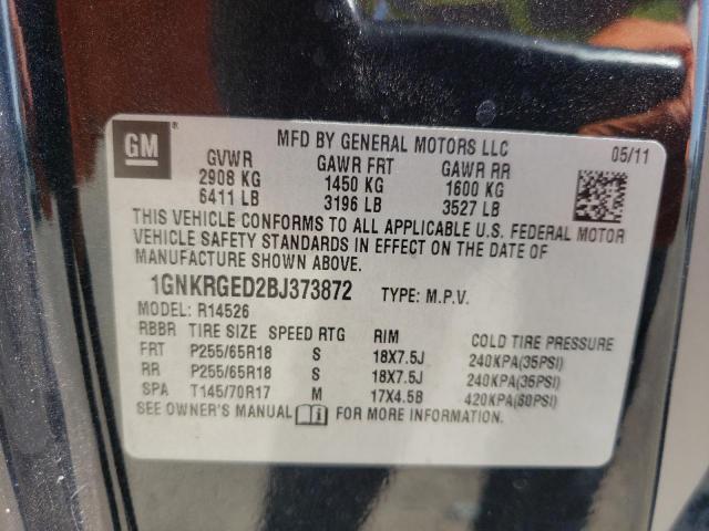 Photo 10 from auction – 2011 CHEVROLET TRAVERSE L with VIN 1GNKRGED2BJ373872