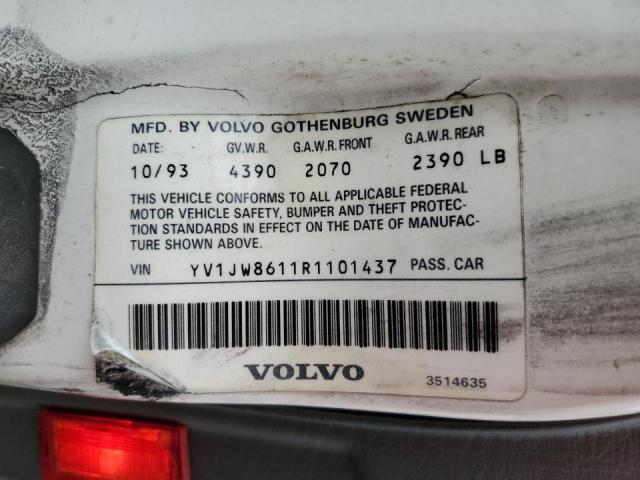 Photo 10 from auction – 1994 VOLVO 940 with VIN YV1JW8611R1101437