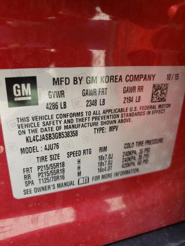 Photo 10 from auction – 2016 BUICK ENCORE with VIN KL4CJASB3GB538358