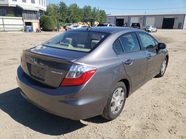 Photo 4 from auction – 2012 HONDA CIVIC HYBR with VIN JHMFB4F2XCS002348