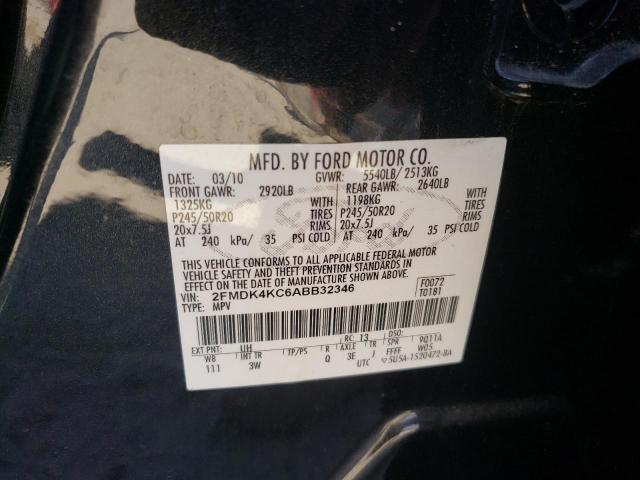 Photo 10 from auction – 2010 FORD EDGE LIMIT with VIN 2FMDK4KC6ABB32346
