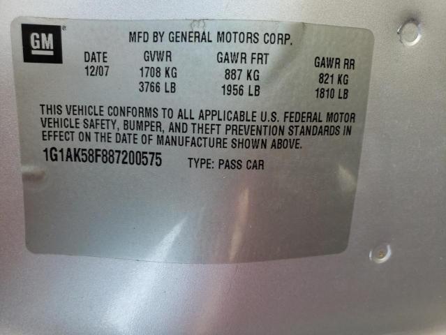 Photo 10 from auction – 2008 CHEVROLET COBALT LS with VIN 1G1AK58F887200575