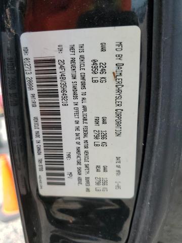 Photo 10 from auction – 2005 DODGE MAGNUM SXT with VIN 2D4FV48V35H649218