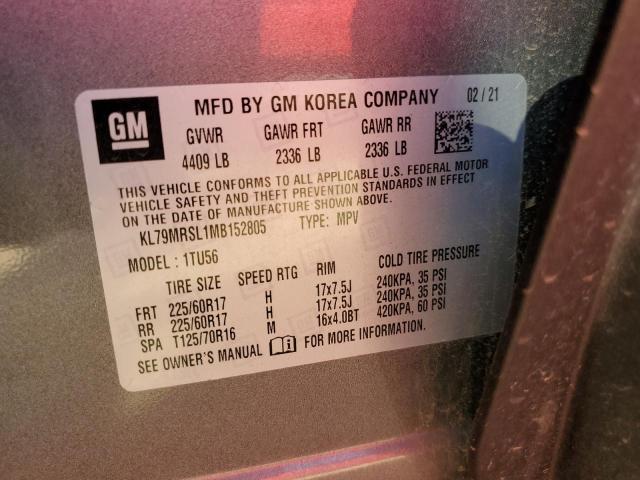 Photo 10 from auction – 2021 CHEVROLET TRAILBLAZE with VIN KL79MRSL1MB152805