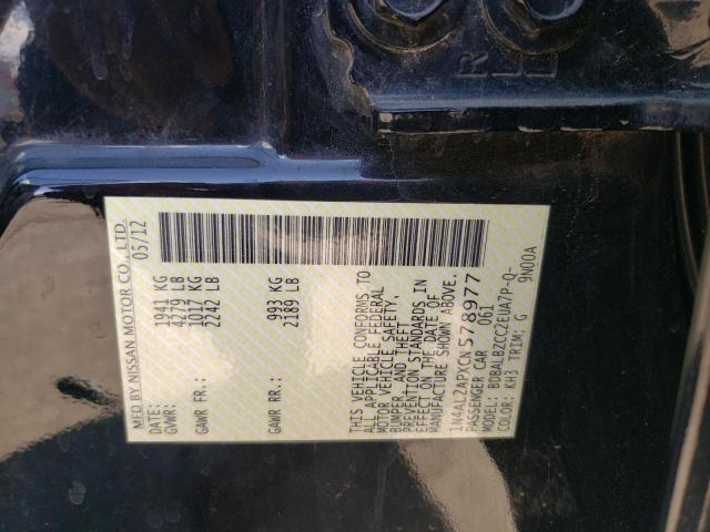 Photo 10 from auction – 2012 NISSAN ALTIMA BAS with VIN 1N4AL2APXCN578977