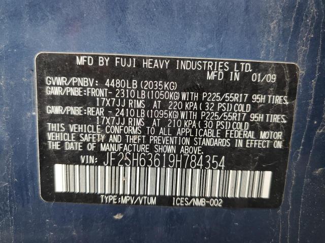 Photo 10 from auction – 2009 SUBARU FORESTER 2 with VIN JF2SH63619H784354
