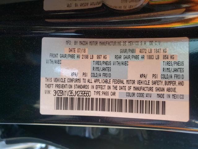 Photo 10 from auction – 2018 MAZDA 3 TOURING with VIN 3MZBN1V35JM239560