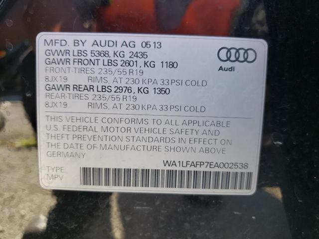 Photo 10 from auction – 2014 AUDI Q5 PREMIUM with VIN WA1LFAFP7EA002538