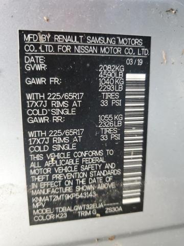 Photo 10 from auction – 2019 NISSAN ROGUE S with VIN KNMAT2MT9KP543143