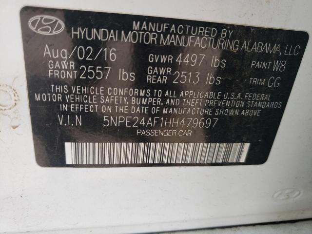 Photo 10 from auction – 2017 HYUNDAI SONATA SE with VIN 5NPE24AF1HH479697