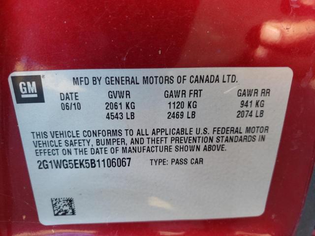 Zdjęcie 10 z aukcji – 2011 CHEVROLET IMPALA z VIN 2G1WG5EK5B1106067
