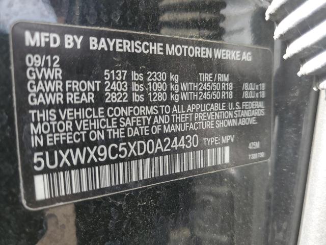 Photo 10 from auction – 2013 BMW X3 XDRIVE2 with VIN 5UXWX9C5XD0A24430