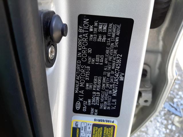 Photo 10 from auction – 2012 KIA SOUL with VIN KNDJT2A54C7451672