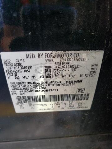 Photo 10 from auction – 2013 FORD EXPLORER with VIN 1FM5K8B8XDGB97821