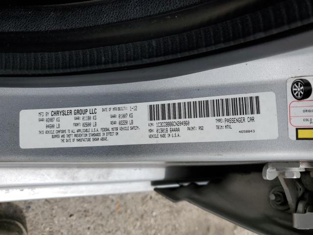 Photo 10 from auction – 2012 CHRYSLER 200 TOURIN with VIN 1C3CCBBB6CN204960