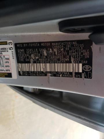 Photo 10 from auction – 2006 TOYOTA COROLLA CE with VIN 2T1BR32E46C599511