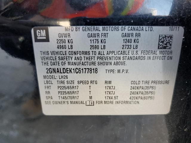 Photo 10 from auction – 2012 CHEVROLET EQUINOX LT with VIN 2GNALDEK1C6177818