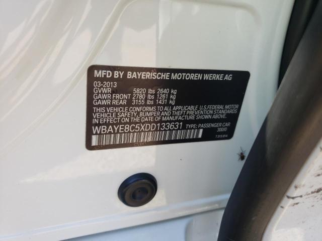 Photo 10 from auction – 2013 BMW 750 with VIN WBAYE8C5XDD133631