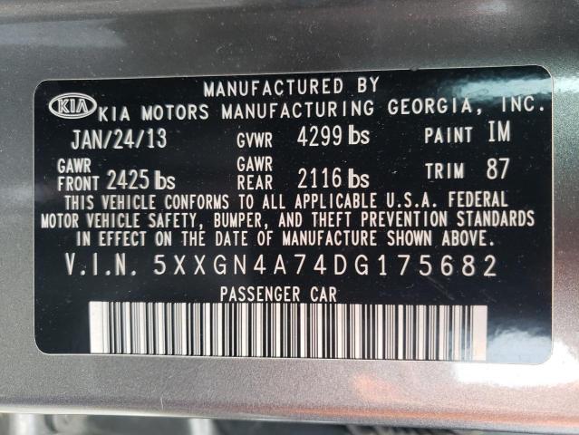 Photo 10 from auction – 2013 KIA OPTIMA EX with VIN 5XXGN4A74DG175682