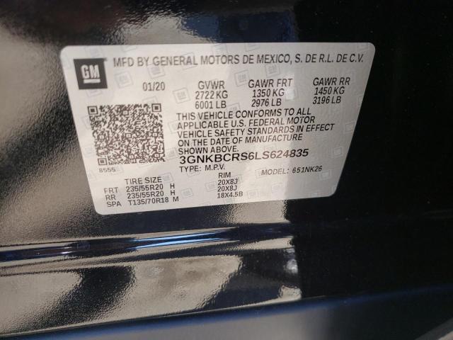 Photo 10 from auction – 2020 CHEVROLET BLAZER 2LT with VIN 3GNKBCRS6LS624835