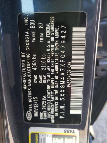 Photo 10 from auction – 2015 KIA OPTIMA LX with VIN 5XXGM4A7XFG479427