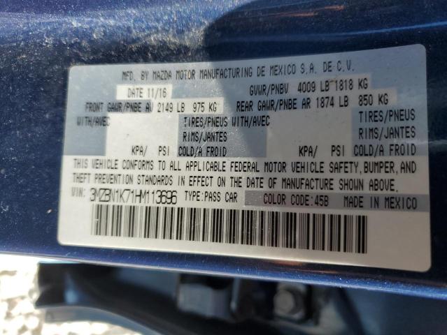 Photo 10 from auction – 2017 MAZDA 3 SPORT with VIN 3MZBN1K71HM113696