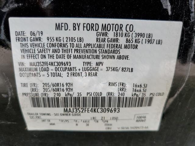 Photo 10 from auction – 2019 FORD ECOSPORT S with VIN MAJ3S2FE4KC309693