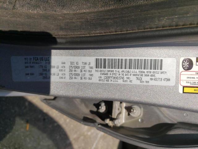 Photo 10 from auction – 2019 RAM 1500 BIG H with VIN 1C6SRFMT0KN515745