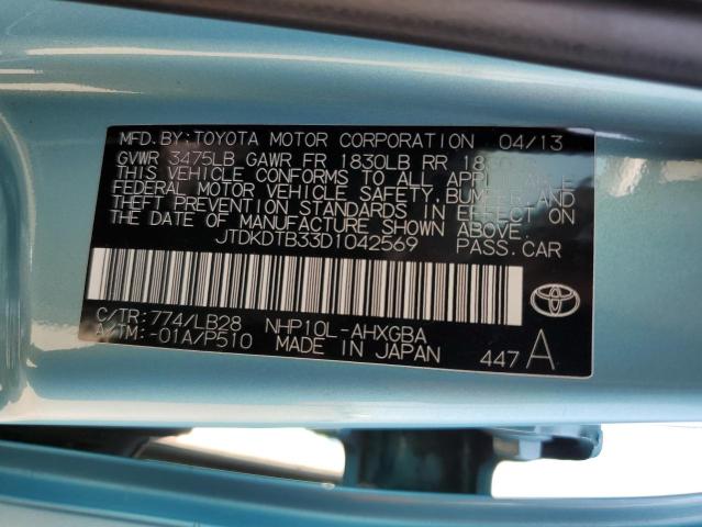 Photo 10 from auction – 2013 TOYOTA PRIUS C with VIN JTDKDTB33D1042569