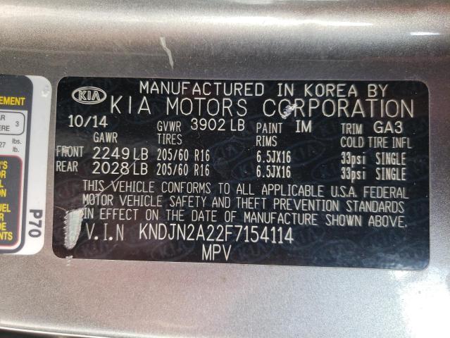 Photo 10 from auction – 2015 KIA SOUL with VIN KNDJN2A22F7154114