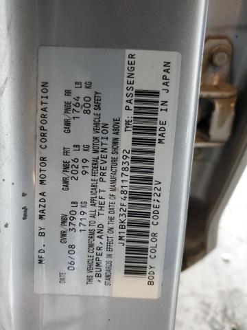 Photo 10 from auction – 2008 MAZDA 3 I with VIN JM1BK32F481178392