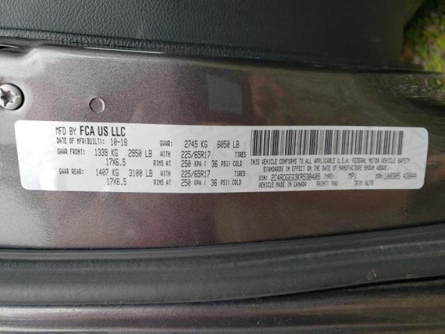 Photo 10 from auction – 2019 DODGE GRAND CARA with VIN 2C4RDGEG3KR538405