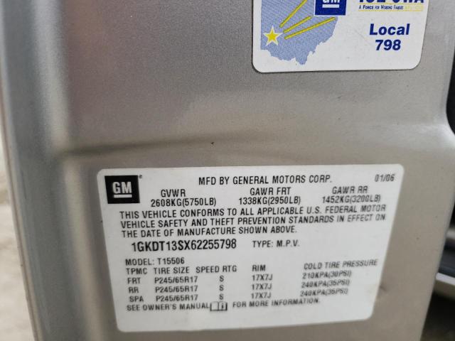 Photo 10 from auction – 2006 GMC ENVOY with VIN 1GKDT13SX62255798