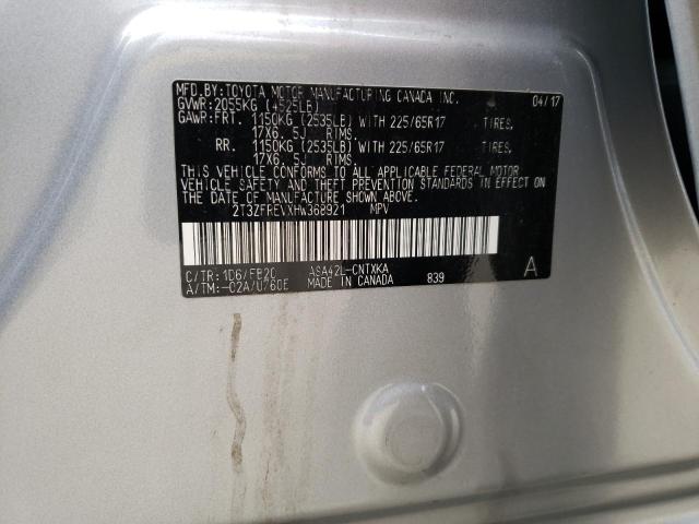 Photo 10 from auction – 2017 TOYOTA RAV4 LE with VIN 2T3ZFREVXHW368921