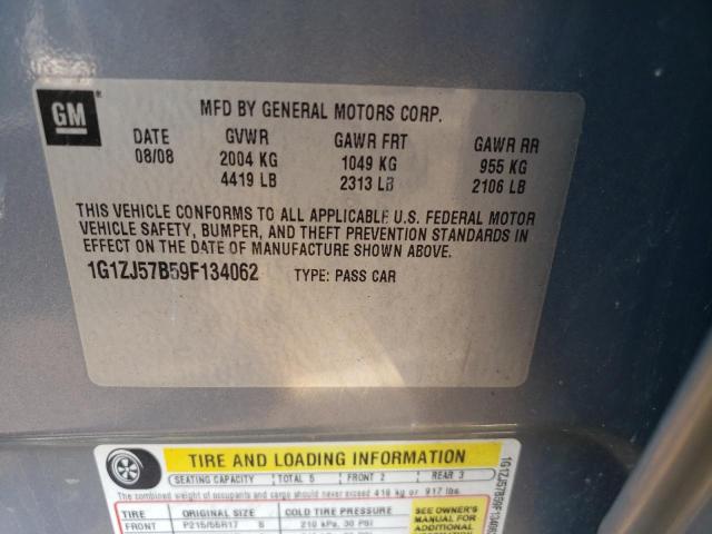 Photo 10 from auction – 2009 CHEVROLET MALIBU 2LT with VIN 1G1ZJ57B59F134062