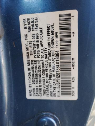 Photo 10 from auction – 2008 HONDA ELEMENT EX with VIN 5J6YH28788L018064