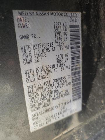 Photo 10 from auction – 2013 NISSAN PATHFINDER with VIN 5N1AR2MM1DC677464