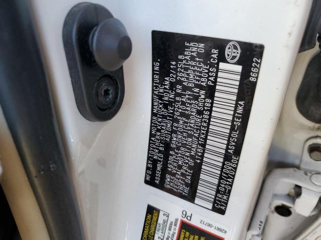 Photo 10 from auction – 2014 TOYOTA CAMRY L with VIN 4T4BF1FKXER386188