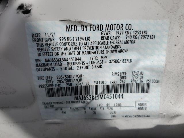 Photo 10 from auction – 2021 FORD ECOSPORT T with VIN MAJ6S3KL5MC451044
