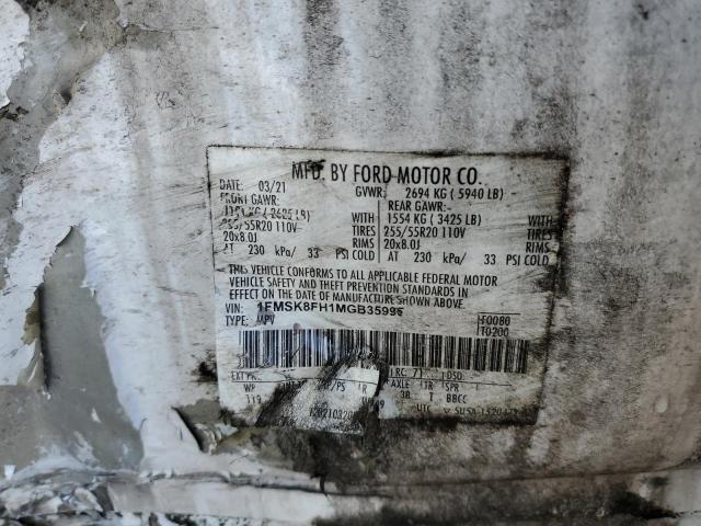 Photo 10 from auction – 2021 FORD EXPLORER L with VIN 1FMSK8FH1MGB35995