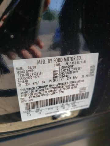 Photo 10 from auction – 2020 FORD EXPLORER L with VIN 1FMSK7FH9LGB71376