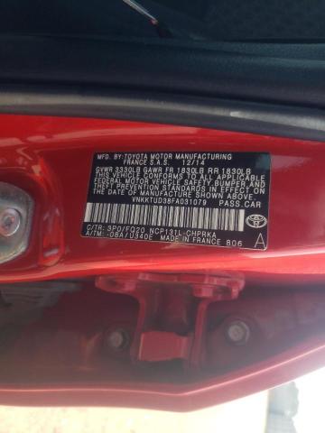 Photo 10 from auction – 2015 TOYOTA YARIS with VIN VNKKTUD38FA031079