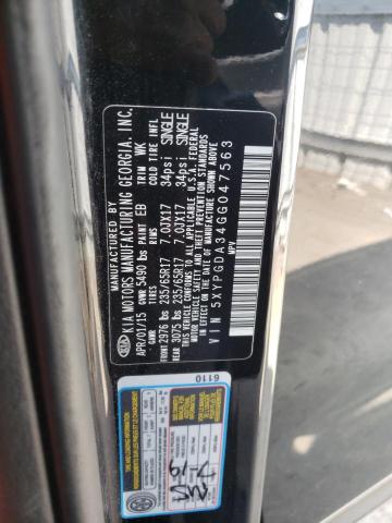 Photo 10 from auction – 2016 KIA SORENTO LX with VIN 5XYPGDA34GG047563