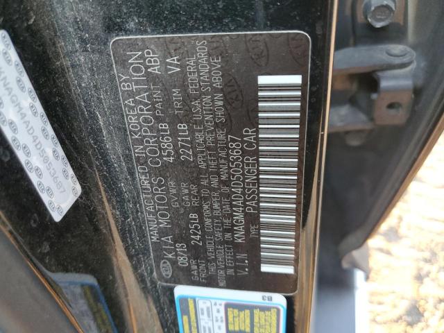 Photo 10 from auction – 2013 KIA OPTIMA with VIN KNAGM4AD4D5053687