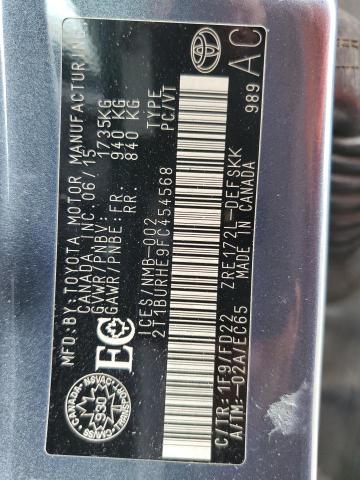 Photo 10 from auction – 2015 TOYOTA COROLLA L with VIN 2T1BURHE9FC454568