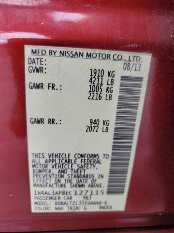 Photo 10 from auction – 2014 NISSAN ALTIMA 2.5 with VIN 1N4AL3AP8EC127115