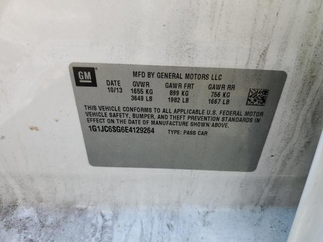 Photo 10 from auction – 2014 CHEVROLET SONIC LT with VIN 1G1JC6SG6E4129264