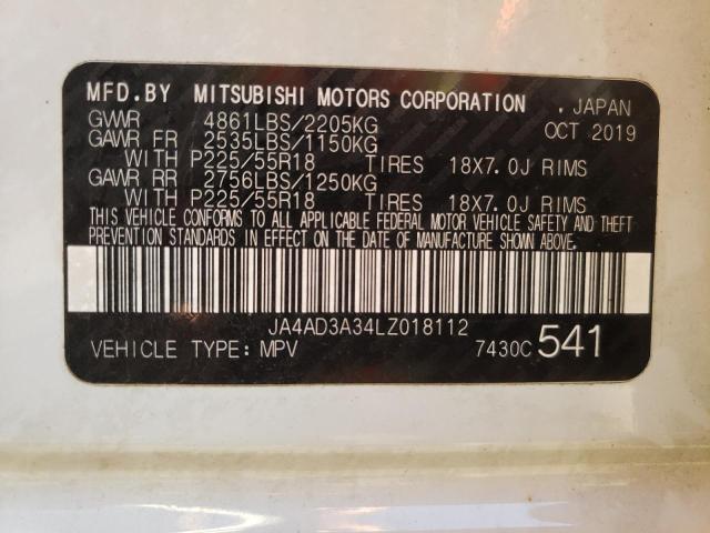 Photo 10 from auction – 2020 MITSUBISHI OUTLANDER with VIN JA4AD3A34LZ018112