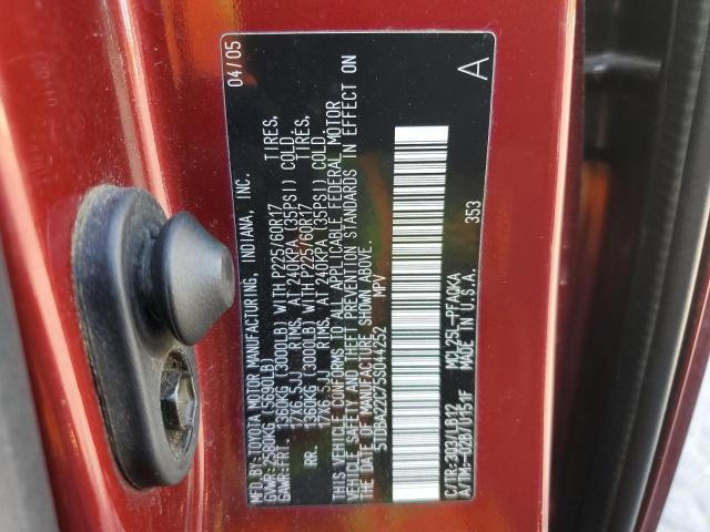 Photo 10 from auction – 2005 TOYOTA SIENNA XLE with VIN 5TDBA22C75S044252